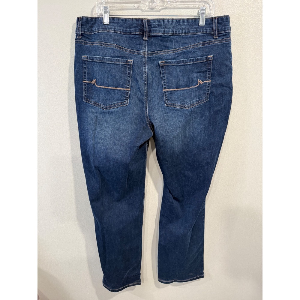 m jeans by maurices Mid Rise Dark Wash Bootcut‎ Denim Jeans Women's Size 18W - Picture 7 of 10